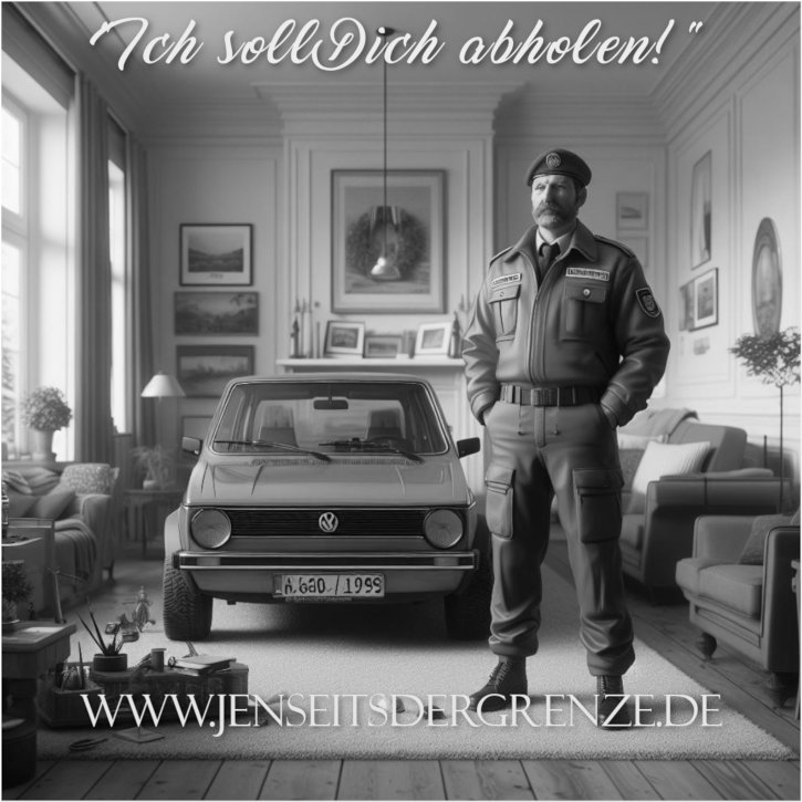 Im Traum erschien mir ein Fahrer in Bundeswehruniform mit einem älteren roten VW-Golf.
Der Fahrer trug einen Parka und hatte einige Ausrüstungsgegenstände bei sich, ähnlich wie wir es bei der Bundeswehr hatten.